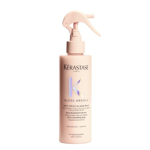 K'erastase Gloss Absolu Hair Treatment Spray, Heat Protection for All Hair Types, with Glycolic Acid, Hyaluronic Acid & Wild Rose 190ml - New