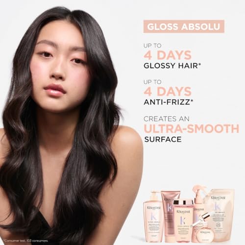 K'erastase Gloss Absolu Hair Treatment Spray, Heat Protection for All Hair Types, with Glycolic Acid, Hyaluronic Acid & Wild Rose 190ml - New