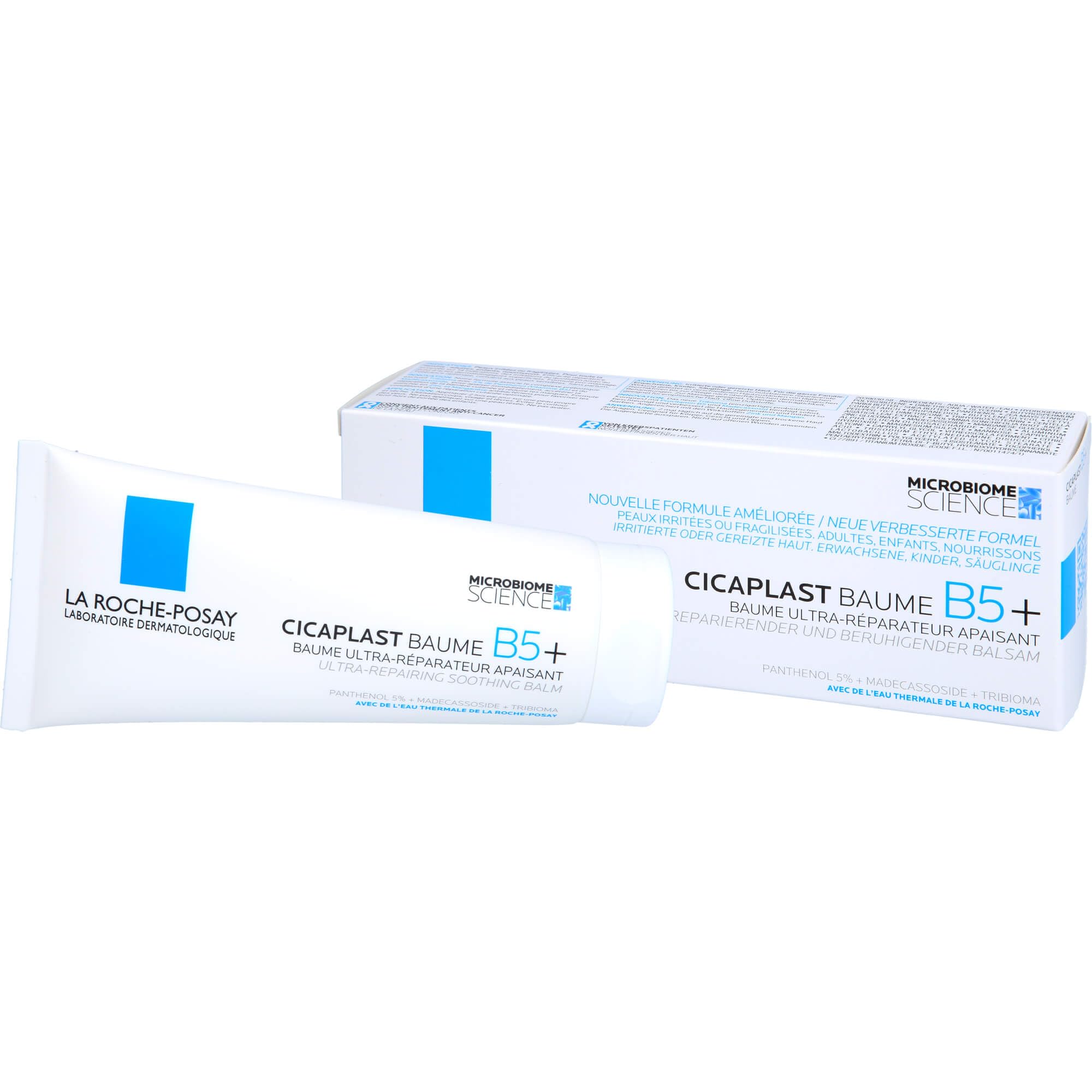 La Roche-Posay Cicaplast Baume B5+, Multi-Purpose Ultra-Repairing Soothing Balm, Skin Barrier Repair, Panthenol, Madecassoside, Prebiotic Tribioma For Irritated Sensitive Skin, 100ml - Damaged Box