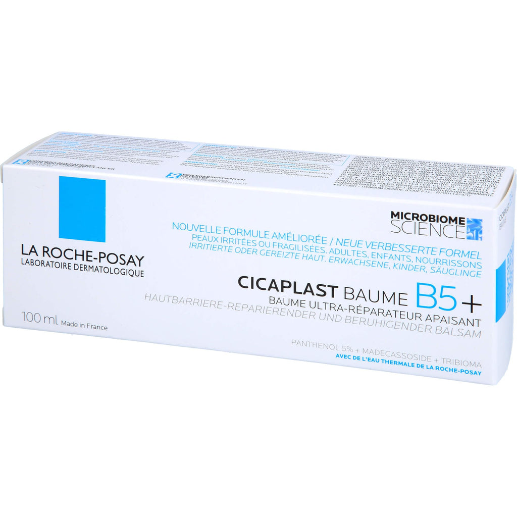 La Roche-Posay Cicaplast Baume B5+, Multi-Purpose Ultra-Repairing Soothing Balm, Skin Barrier Repair, Panthenol, Madecassoside, Prebiotic Tribioma For Irritated Sensitive Skin, 100ml - Damaged Box