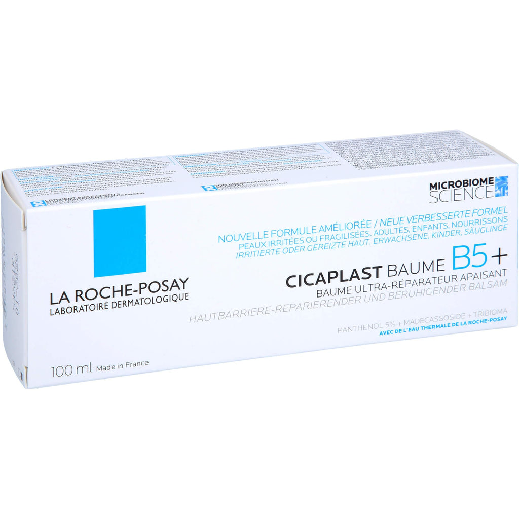 La Roche-Posay Cicaplast Baume B5+, Multi-Purpose Ultra-Repairing Soothing Balm, Skin Barrier Repair, Panthenol, Madecassoside, Prebiotic Tribioma For Irritated Sensitive Skin, 100ml - Damaged Box
