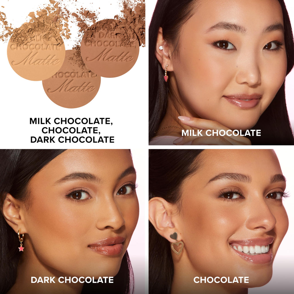 Too Faced Chocolate Soleil Matte Bronzer | Long Lasting brown - Damaged Box