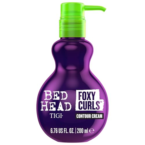 Bed Head by TIGI Foxy Curls Hair Cream - Anti-Frizz Styling Cream for Bounce and Waves, Lightweight Curl Defining, Hydrating, Frizz-Control Hair Smoothing Treatment for Natural Wavy and Curly Hair - New