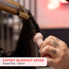 Olivia Garden Expert Blowout Speed - Pastel Pink - 35 - Ceramic Coated Round Brush with Extra Long Barrel for 25% Faster Blowouts - Damaged Box