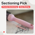 Olivia Garden Expert Blowout Speed - Pastel Pink - 35 - Ceramic Coated Round Brush with Extra Long Barrel for 25% Faster Blowouts - Damaged Box