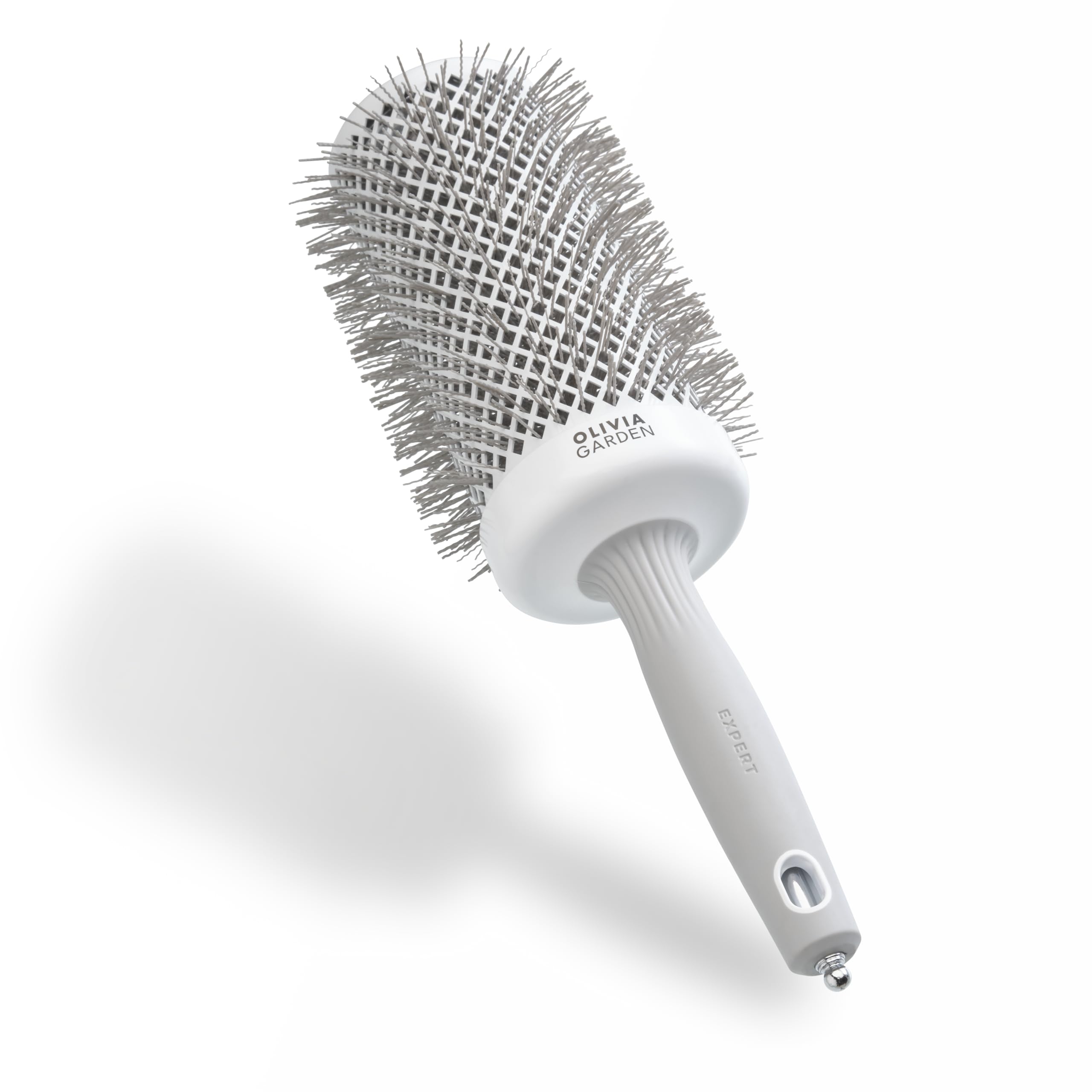 Olivia Garden Expert Blowout Speed - Pastel Pink - 35 - Ceramic Coated Round Brush with Extra Long Barrel for 25% Faster Blowouts - Damaged Box