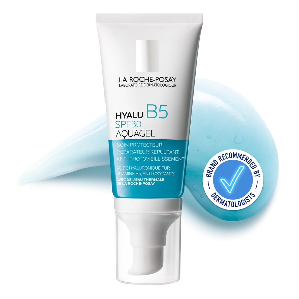 La Roche-Posay Hyalu B5 Aquagel SPF30 Water Gel Moisturiser, Plumping and Repairing Anti-Aging Care for Sensitive and Tired Skin, with Hyaluronic Acid and Vitamin B5, 50ml - New