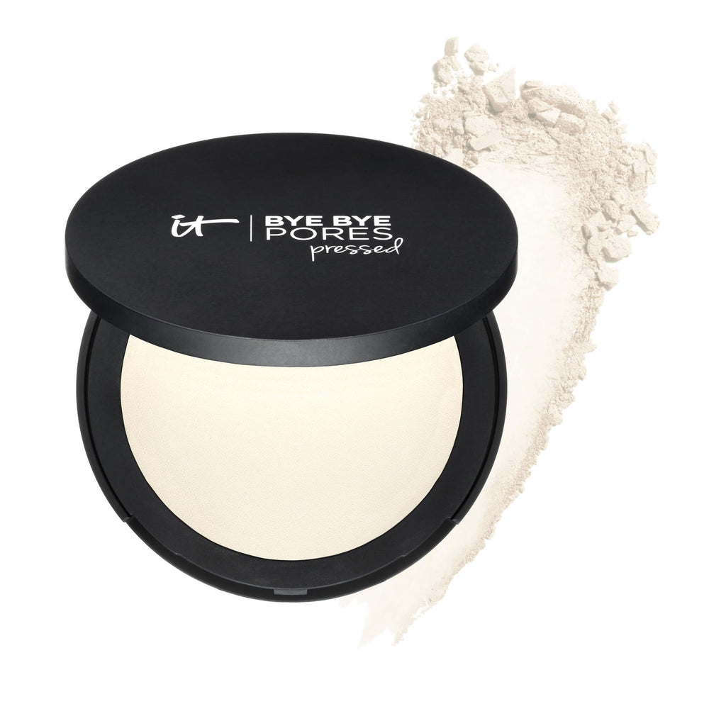IT Cosmetics, Bye Bye Pores Face Powder, Instantly Minimises Look of Pores & Imperfections, Made with Anti Ageing Silk & Hydrolysed Collagen, Shade: Translucent - Damaged Box