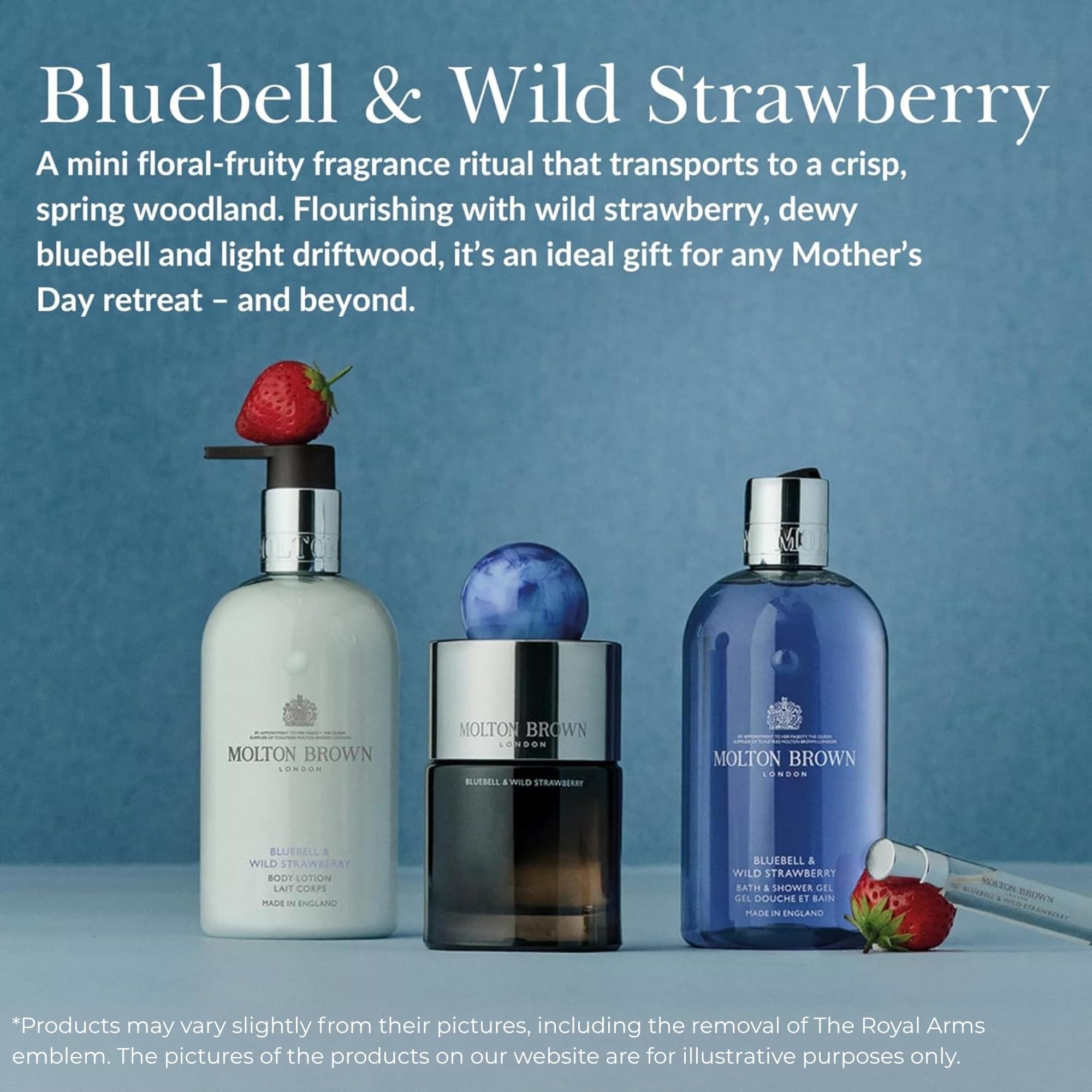 Molton Brown Bluebell & Wild Strawberry Bath & Shower Gel 300 ml - Damaged Box
