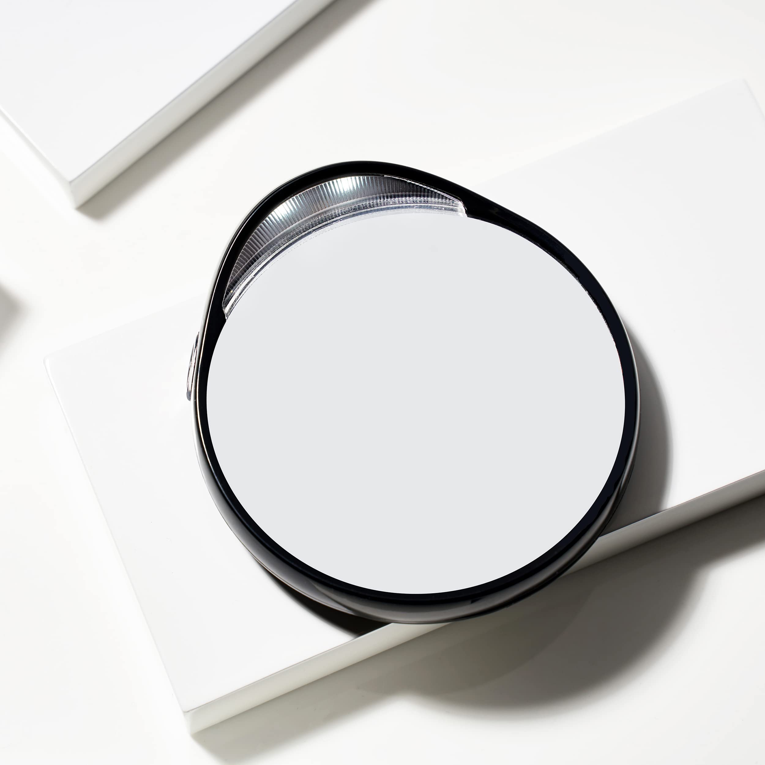 Tweezermate 10x Magnifying LED Lighted Mirror, Perfect for Tweezing, Contact Lens and Makeup Application Compact Travel Mirror with Suction Cups (Pack of 1) - Damaged Box