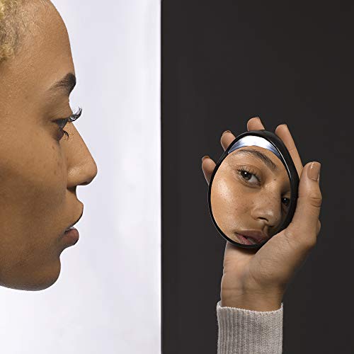 Tweezermate 10x Magnifying LED Lighted Mirror, Perfect for Tweezing, Contact Lens and Makeup Application Compact Travel Mirror with Suction Cups (Pack of 1) - Damaged Box