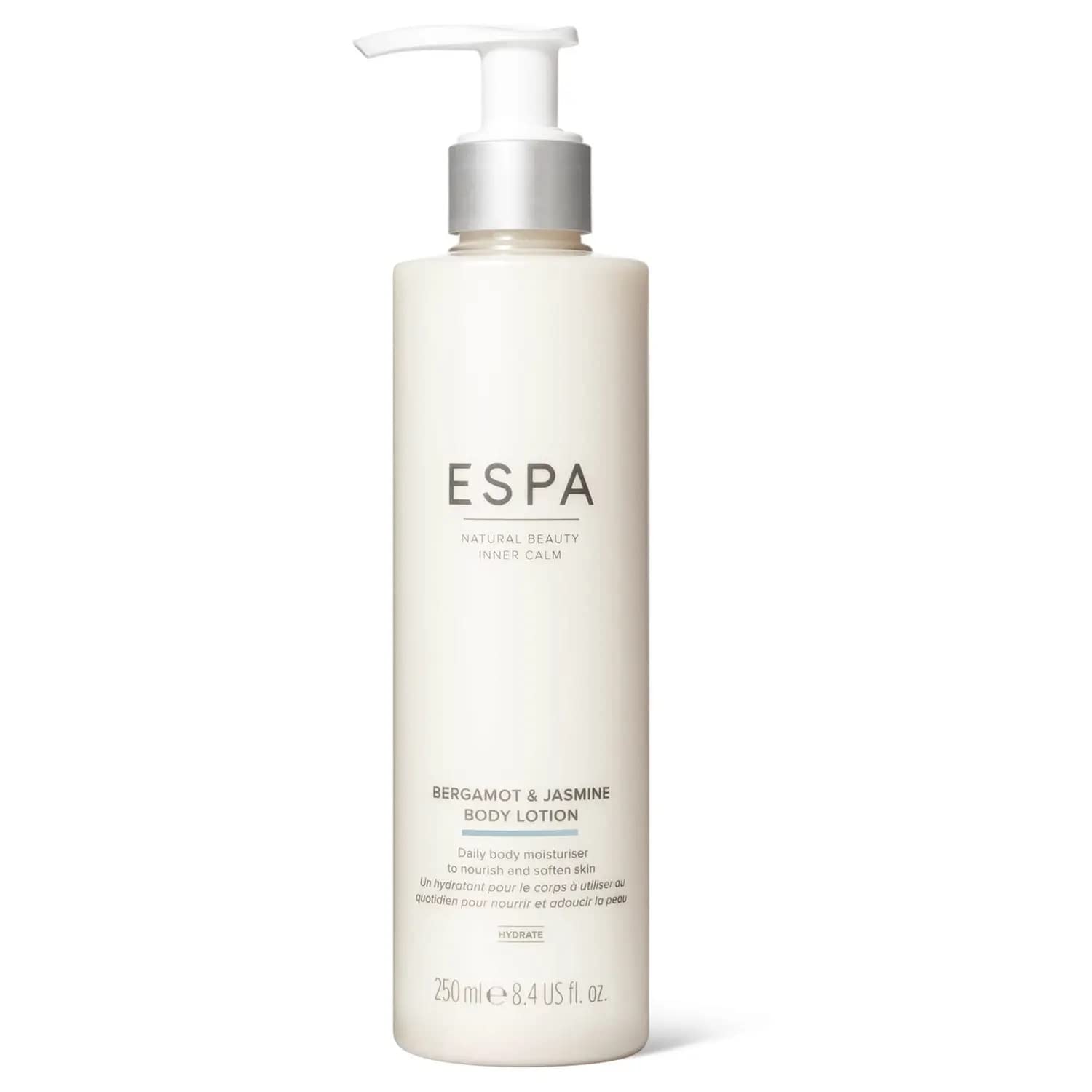 ESPA Bergamot & Jasmine Body Lotion 250ml | Moisturises, Nourishes & Softens | Luxurious Blend of Pure Essential Oils | 100% Natural Fragrance - Damaged Box