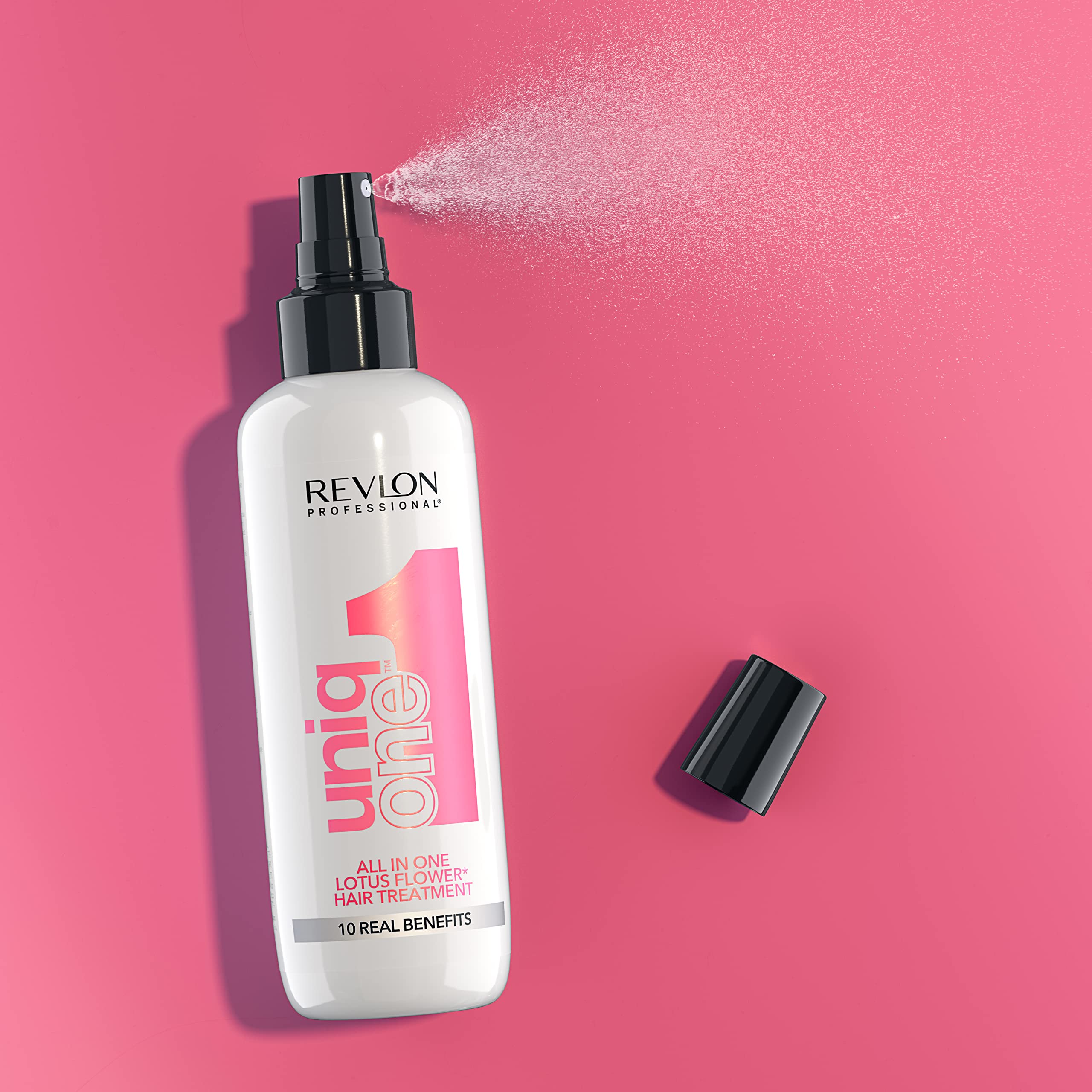 REVLON PROFESSIONAL Uniqone Lotus Hair Treatment, Leave-in Hair Treatment, Moisturizing Hair Treatment, Lotus Flower Fragrance - 150 ml - Damaged Box