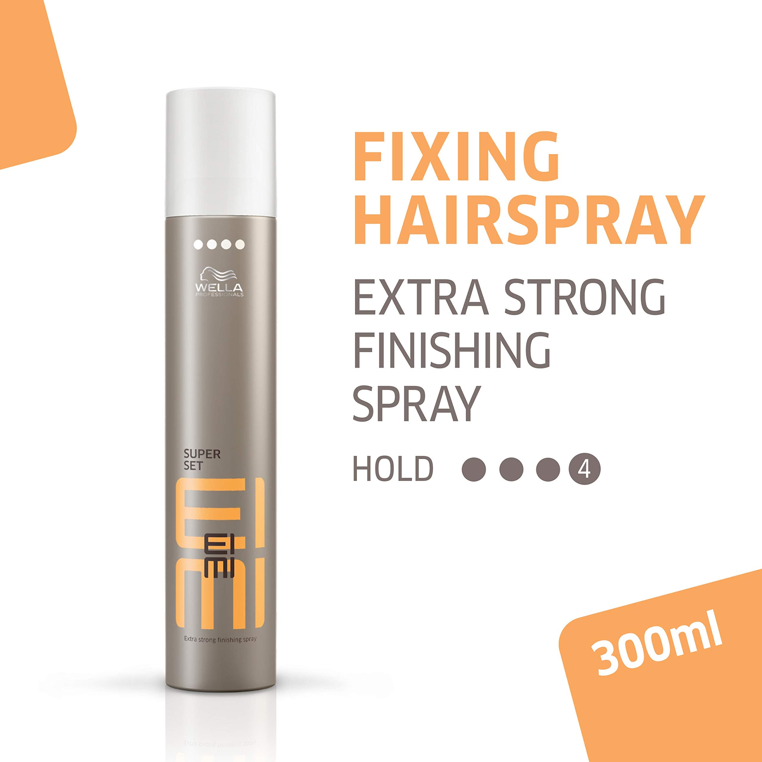 Wella Professionals EIMI Super Set Extra Strong Hold Hairspray, Provides UV, Humidity and Heat Protection, Hold Level 4, 300ml - New