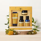 Neal's Yard Remedies | Bee Lovely Nourishing Collection | Set of Hand Cream, Shower Gel, Body Lotion & All Over Balm | Gifts for Women | Pack of 4 - Damaged Box