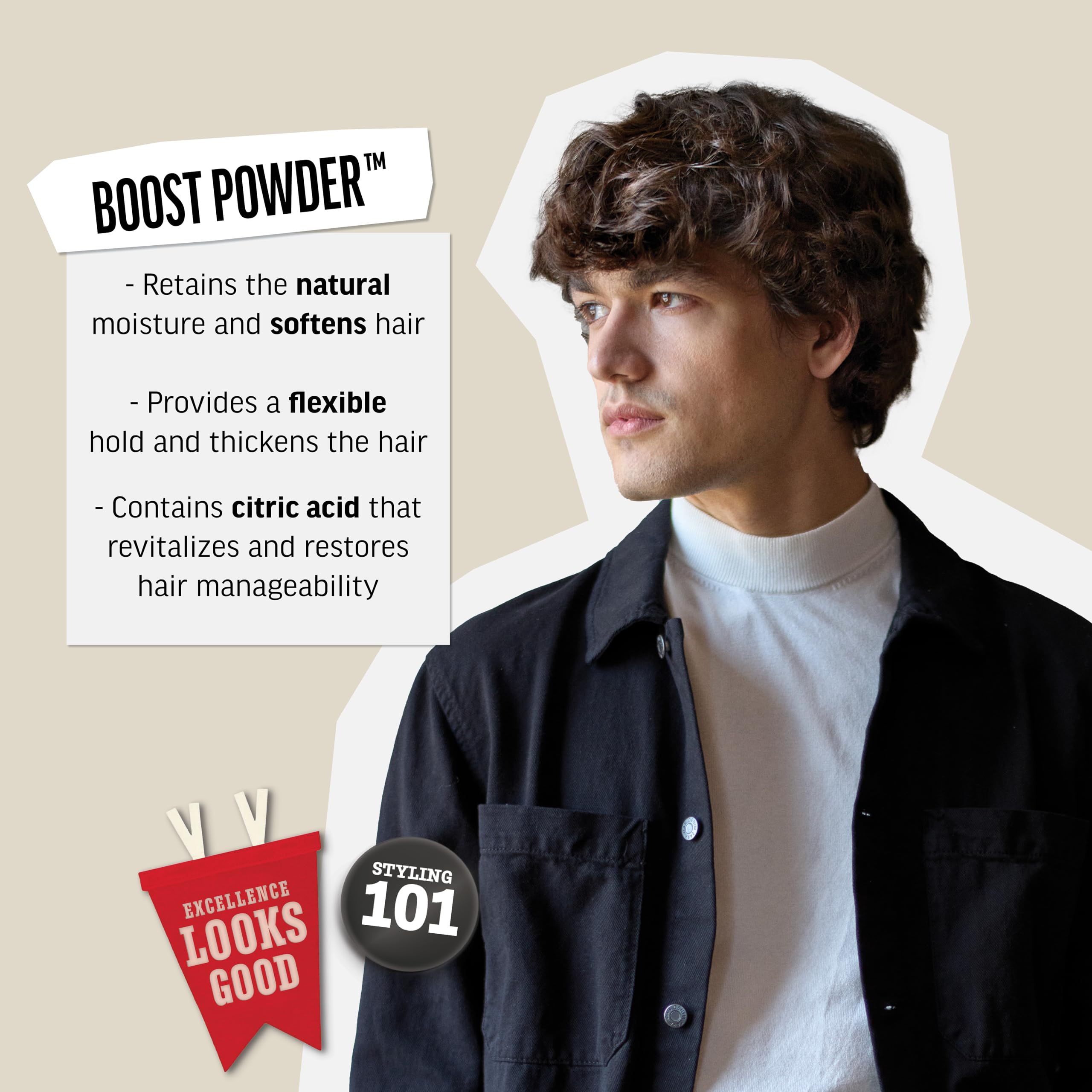 American Crew Volume Boost Hair Powder, Adds Thickness & Lift, Matte Finish, Paraben Free & Water Soluble - 20g - Damaged Box