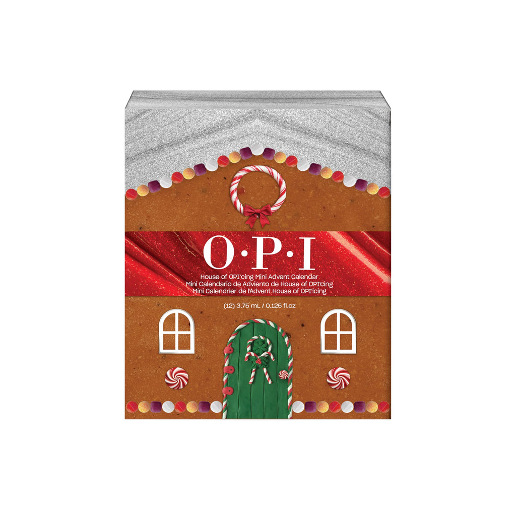 OPI Nail Lacquer Good Enough to Treat Mini Advent Calender - Smudge Resistant & Long-Lasting Nail Polish - with OPI Pro-Wide Brush (12x3.75ml) - Damaged Box