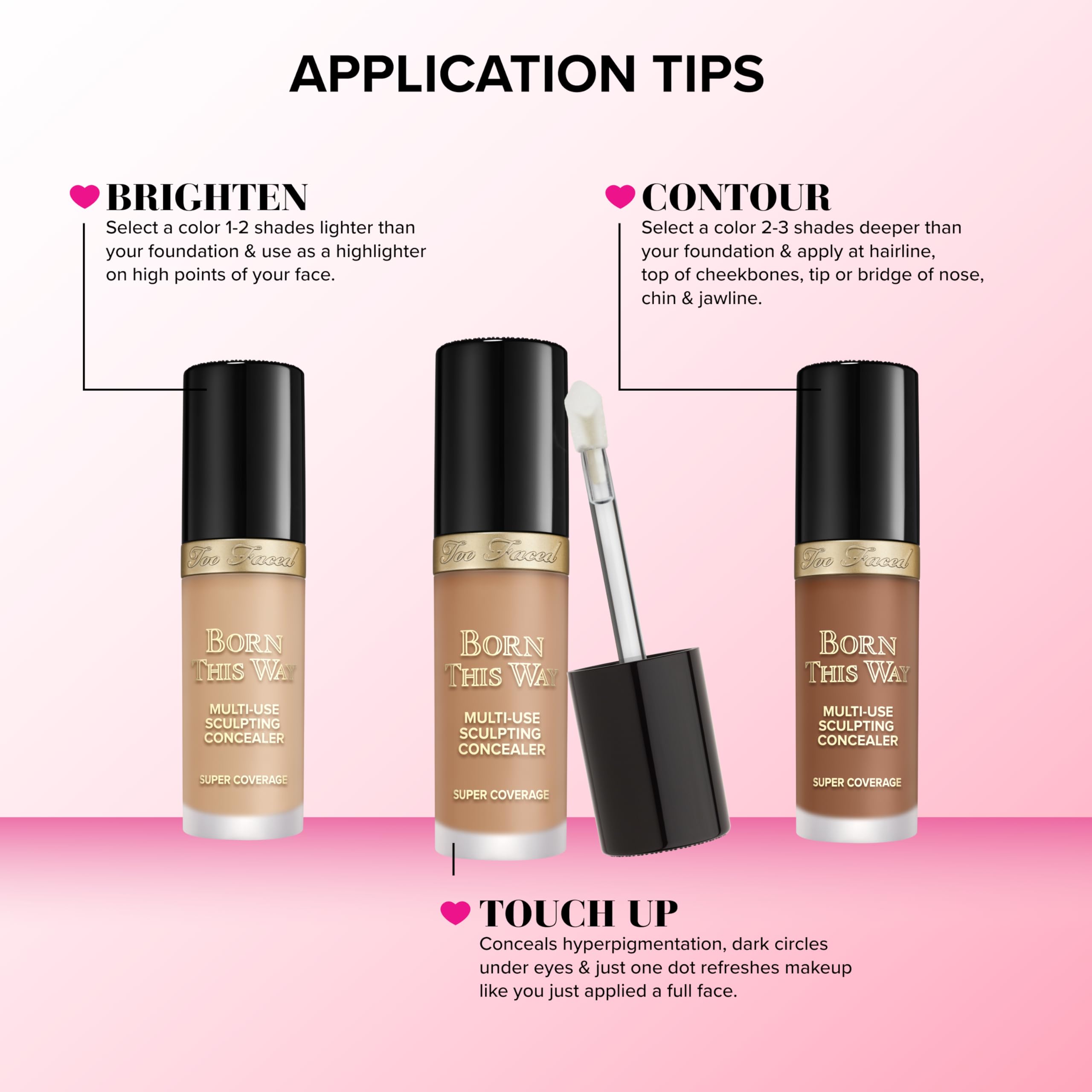 Too Faced Born This Way Super Coverage Multi-Use Concealer (Snow)| Full Coverage, Oil Free, Long Lasting + Hydrating - Damaged Box