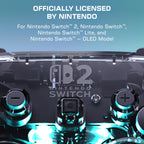 Turtle Beach Afterglow Clear Wireless RGB Gaming Controller. Officially licensed for Nintendo Switch 2 - Damaged Box