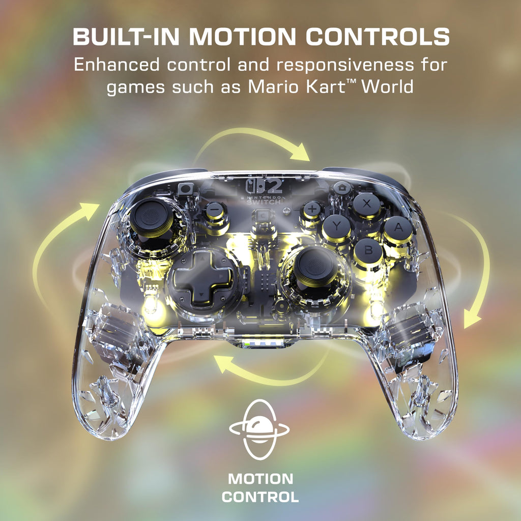 Turtle Beach Afterglow Clear Wireless RGB Gaming Controller. Officially licensed for Nintendo Switch 2 - Damaged Box