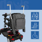 Days Scooter Crutch Bag - Waterproof Storage with Stick Pockets, Black Mobility Aid Accessory - New