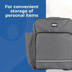 Days Scooter Crutch Bag - Waterproof Storage with Stick Pockets, Black Mobility Aid Accessory - New