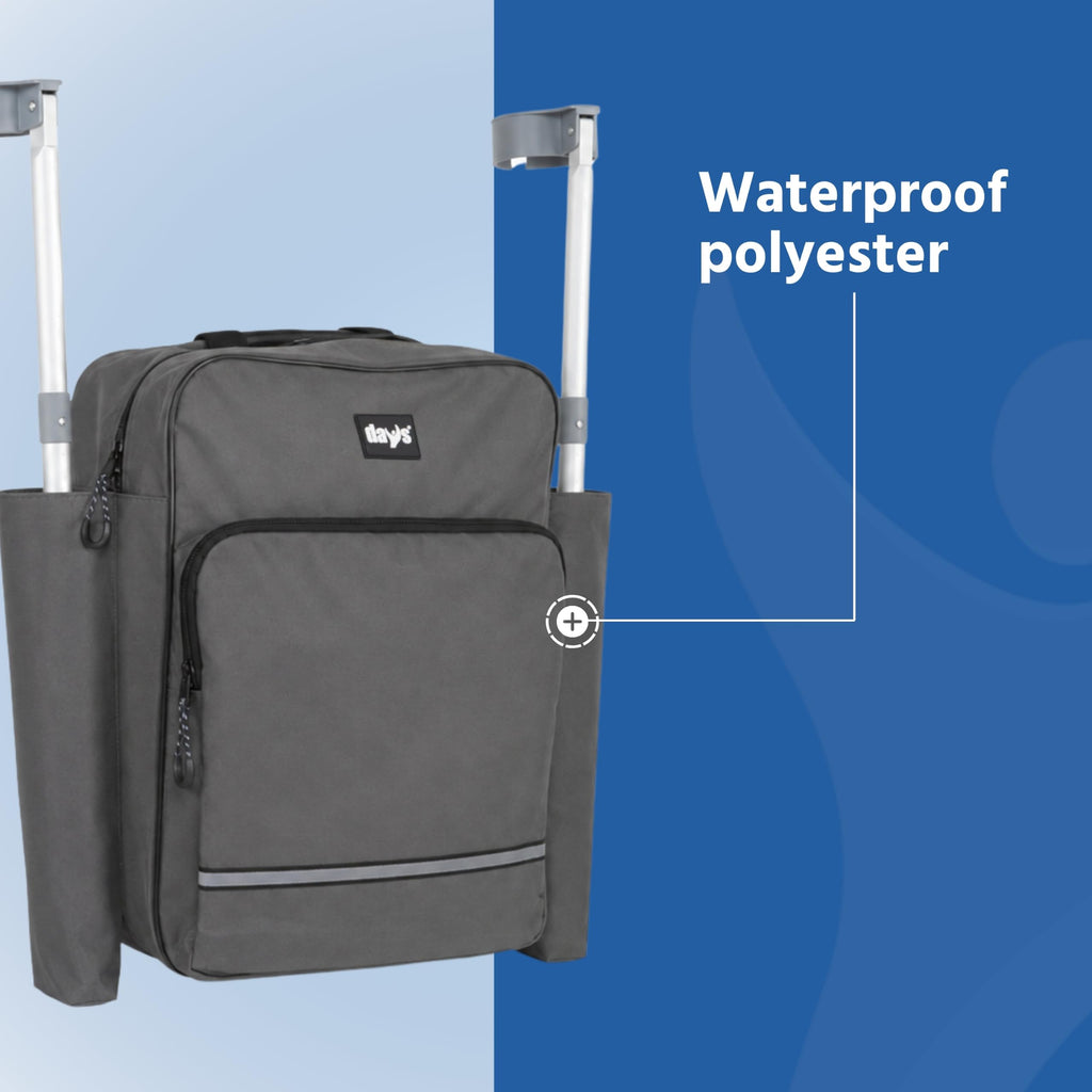 Days Scooter Crutch Bag - Waterproof Storage with Stick Pockets, Black Mobility Aid Accessory - New