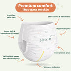 Naty FreeMovers Nappy Pants Size 4 (8-15 kg) - 108 Count Eco-Friendly Baby Diapers - New