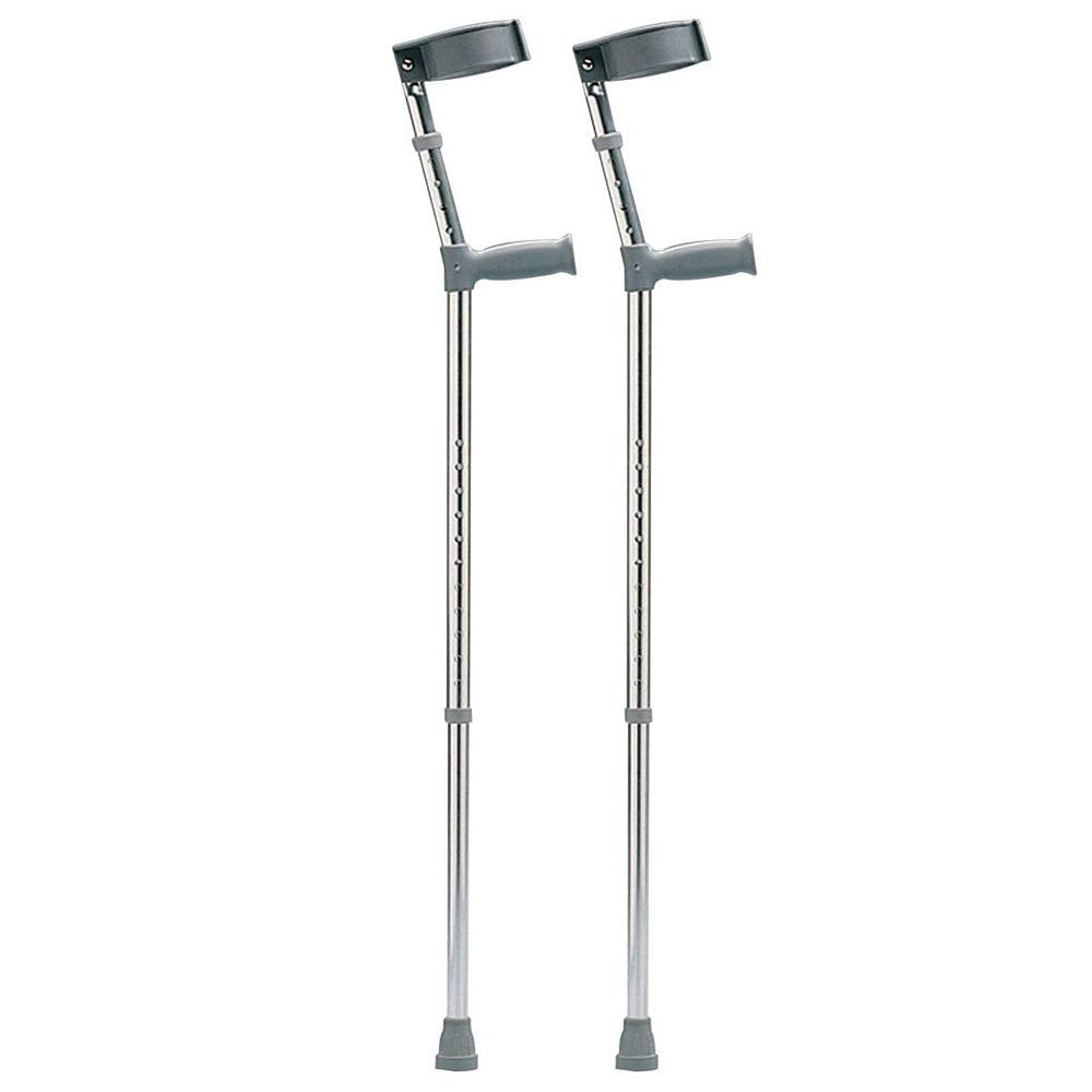 Days Paediatric Double Adjustable Elbow Crutches - Lightweight Aluminium - Improves Control & Mobility - Slip Resistant Ferrules - Very Good