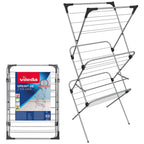 Vileda Sprint 3 Tier Clothes Airer - 20m Drying Space - Foldable Washing Line Rack - Damaged Box