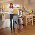 Vileda Sprint 3 Tier Clothes Airer - 20m Drying Space - Foldable Washing Line Rack - Damaged Box