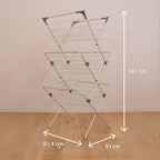 Vileda Sprint 3 Tier Clothes Airer - 20m Drying Space - Foldable Washing Line Rack - Damaged Box
