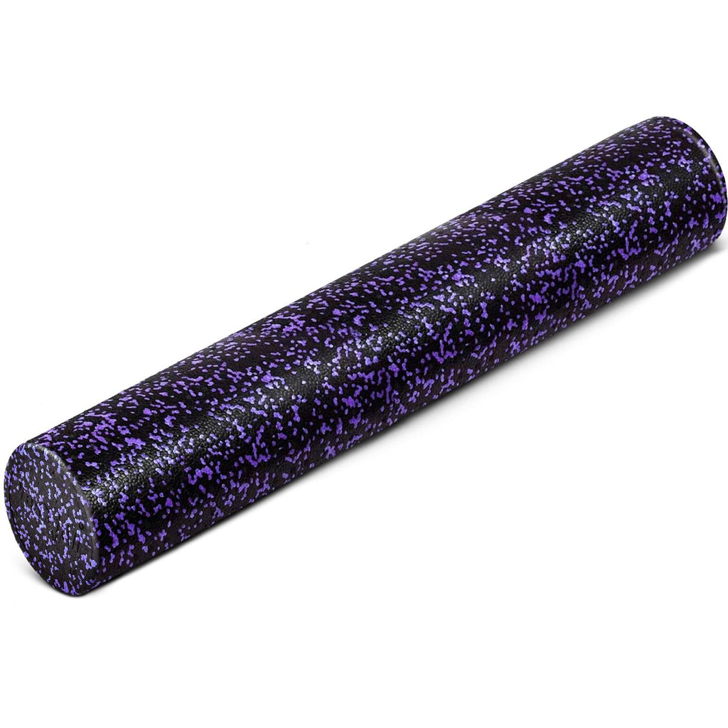 Yes4All High-Density EPP Round Foam Roller - 90cm Purple Speckled for Yoga Pilates Muscle Massage - New