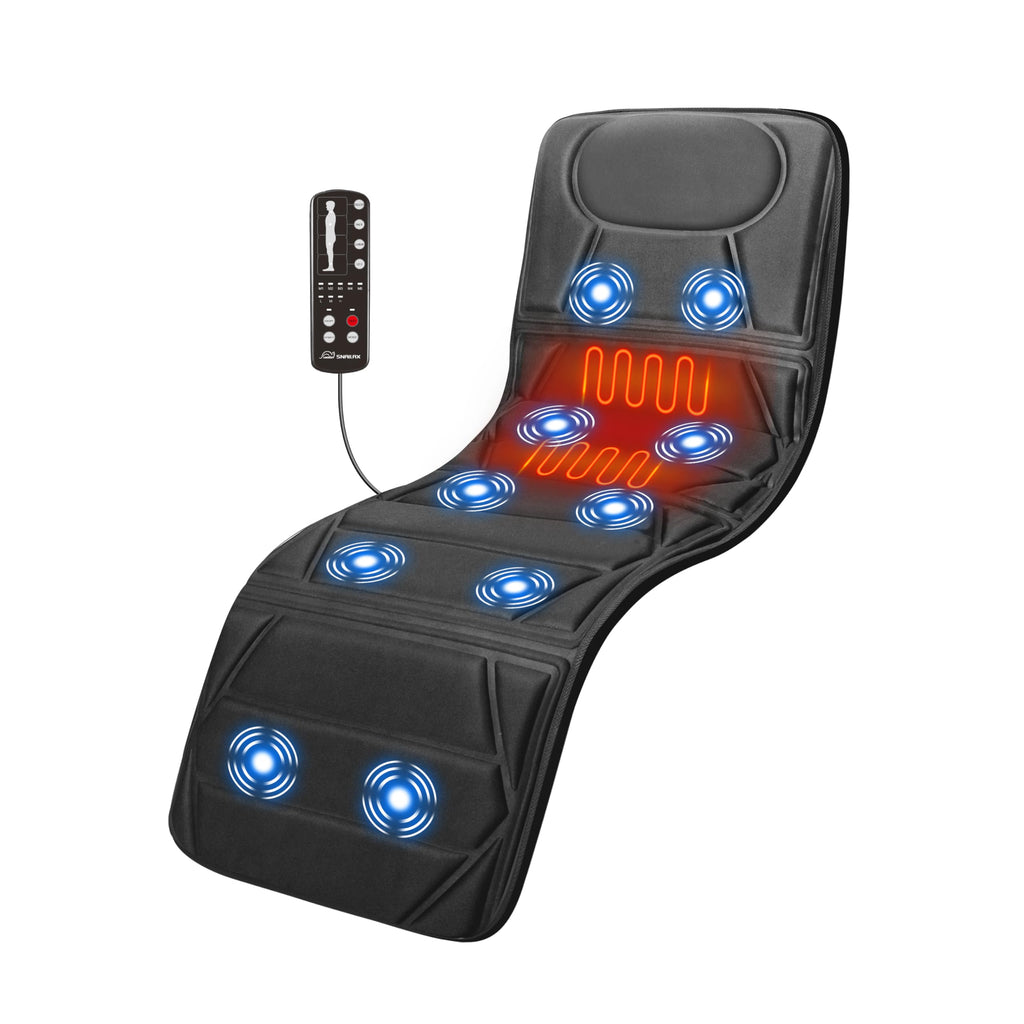 Snailax Full Body Massage Mat with Heat - 10 Vibrating Motors, Neck Back Shoulder Lumbar Calf Relaxation Pad - Very Good