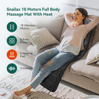 Snailax Full Body Massage Mat with Heat - 10 Vibrating Motors, Neck Back Shoulder Lumbar Calf Relaxation Pad - Very Good
