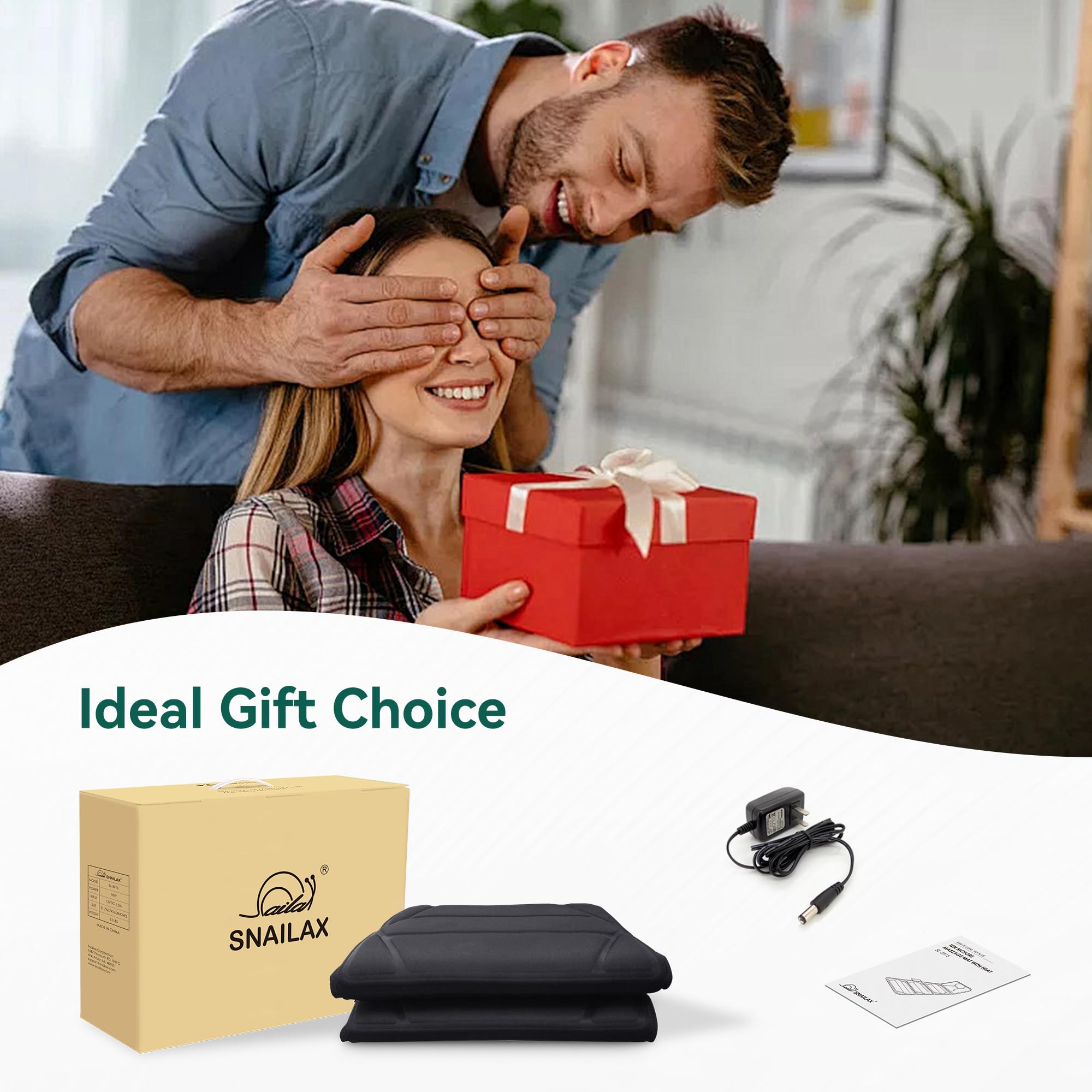 Snailax Full Body Massage Mat with Heat - 10 Vibrating Motors, Neck Back Shoulder Lumbar Calf Relaxation Pad - Very Good