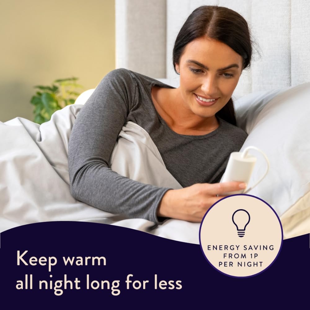 Dreamland Cosy Dreamer Electric Blanket - Double Heated Underblanket, Italian Cotton, Intelliheat, 150x137cm - Good