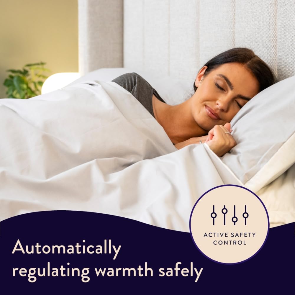 Dreamland Cosy Dreamer Electric Blanket - Double Heated Underblanket, Italian Cotton, Intelliheat, 150x137cm - Good