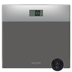 Salter Digital Bathroom Scale - Easy Read LCD, 180kg/28st, Step-On, Silver/Grey, Body Weight, Health & Beauty - Damaged Box