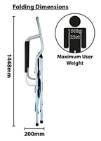 Aidapt 3-Step Stool with Handrail - Non-Slip Wide Pedals, Folding Design, Durable Steel Frame for Home & Office - Damaged Box