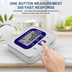 GPZON Digital Blood Pressure Monitor - Large Cuff 22-40cm, Irregular Heartbeat Detection, Pulse Rate, 2x120 Memory, Blue - Damaged Box
