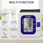 GPZON Digital Blood Pressure Monitor - Large Cuff 22-40cm, Irregular Heartbeat Detection, Pulse Rate, 2x120 Memory, Blue - Damaged Box