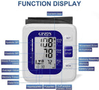GPZON Digital Blood Pressure Monitor - Large Cuff 22-40cm, Irregular Heartbeat Detection, Pulse Rate, 2x120 Memory, Blue - Damaged Box