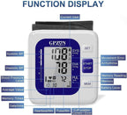 GPZON Digital Blood Pressure Monitor - Large Cuff 22-40cm, Irregular Heartbeat Detection, Pulse Rate, 2x120 Memory, Blue - Damaged Box