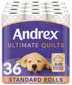 Andrex Ultimate Quilt Toilet Roll - 36 Rolls, 3-Ply, Bulk Pack, Soft Thick Sheets, FSC Certified Toilet Paper - New