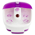 Sensio Spa Heated Foot Spa Massager with Bubbles - Purple Pedicure Tub with Removable Rollers - Home Relaxation Foot Bath - Like New