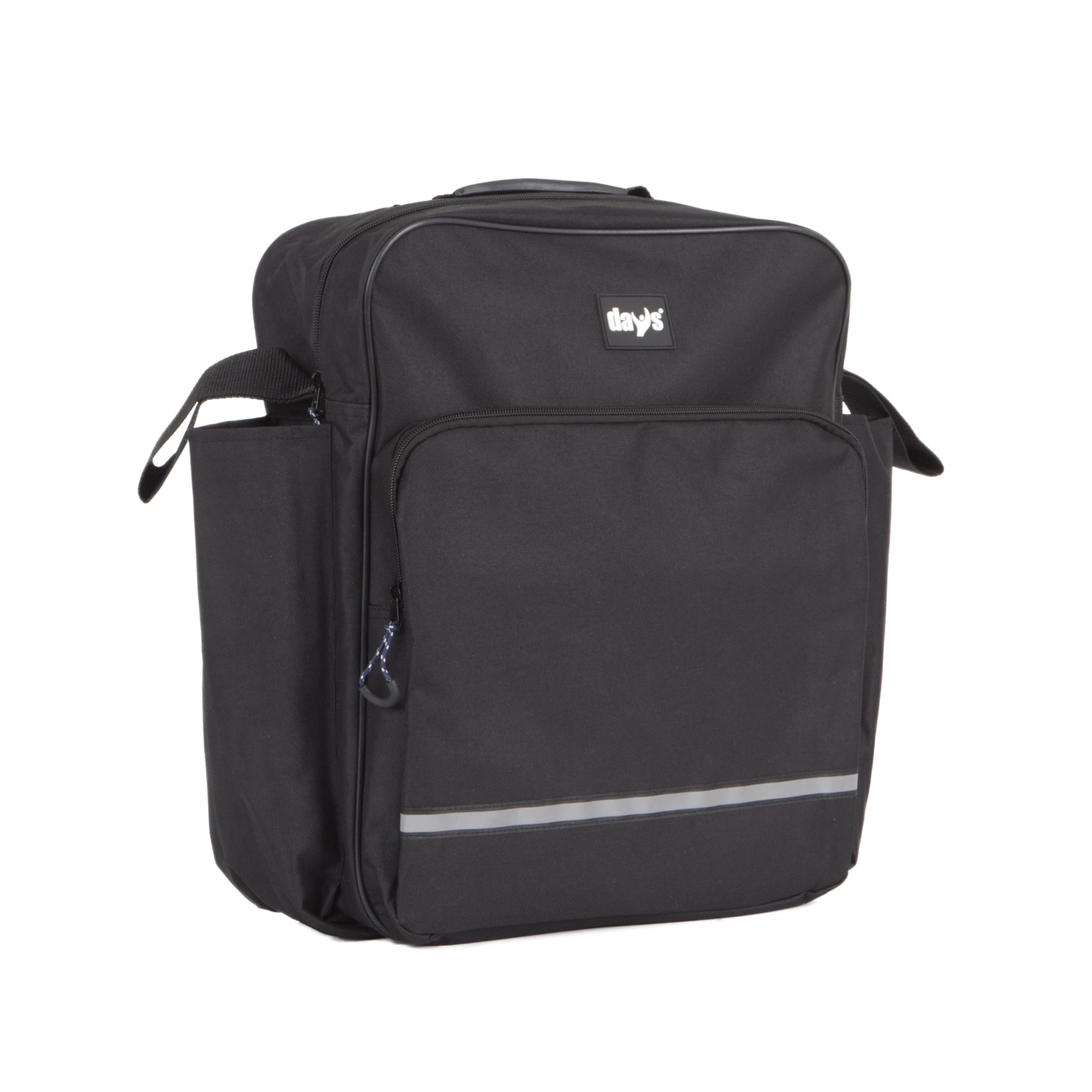 Days Wheelchair Bag with Crutch Pocket – Large Black Waterproof Mobility Scooter Accessory - New