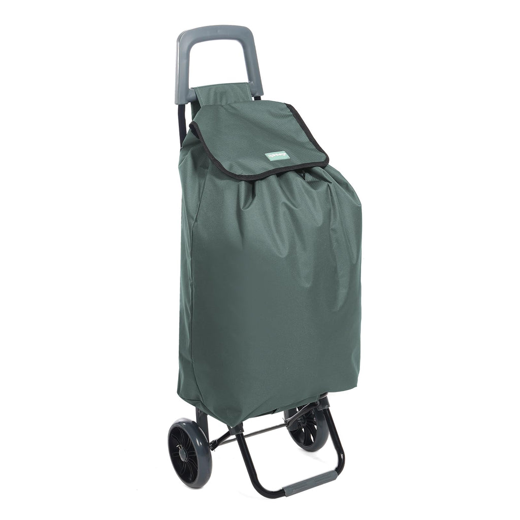Rainberg 50L Lightweight 2-Wheel Shopping Trolley - Foldable Collapsible Push/Pull Cart - Grey - Very Good