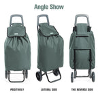 Rainberg 50L Lightweight 2-Wheel Shopping Trolley - Foldable Collapsible Push/Pull Cart - Grey - Very Good