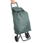 Rainberg 50L Lightweight 2-Wheel Shopping Trolley - Foldable Collapsible Push/Pull Cart - Grey - Very Good